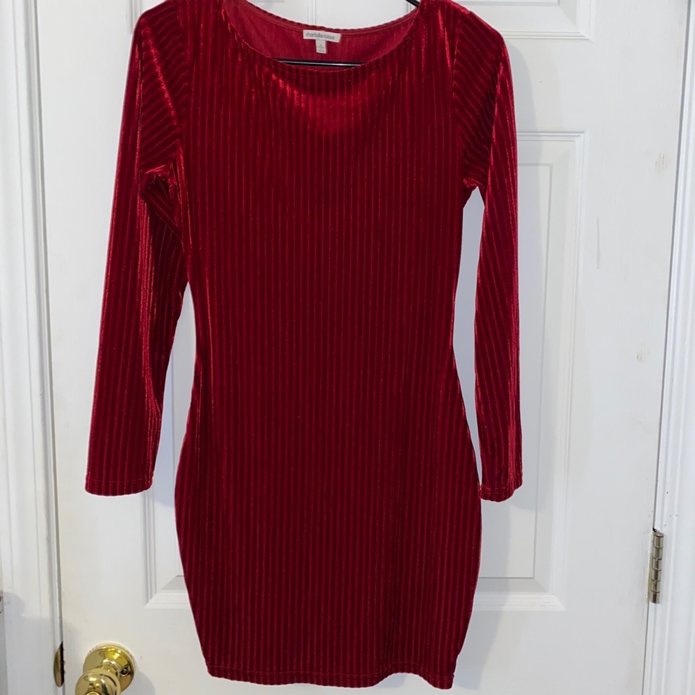 Gorgeous red velvet Charlotte Rouse dress